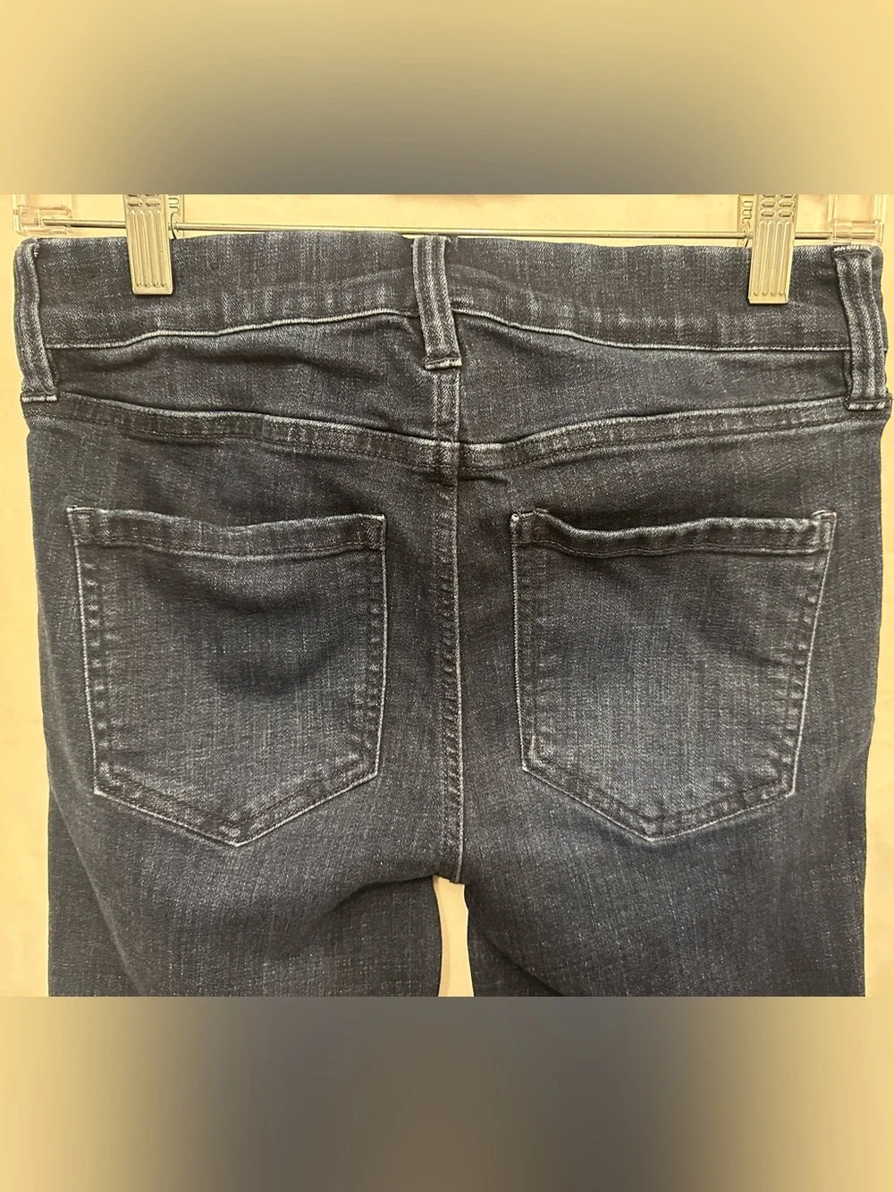 Liverpool Los Angeles 2/26 Cropped Kick Flare Jeans Raw Hem Ankle Slit Dark Wash